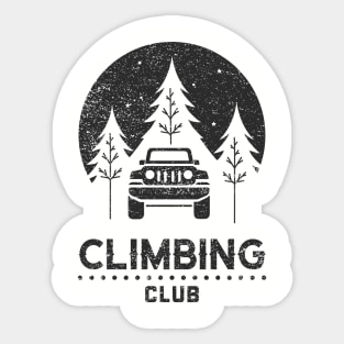 climbing club jeep Sticker